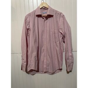 J Mclaughlin M Long Sleeve Plaid Button Down Dress Shirt J54‎